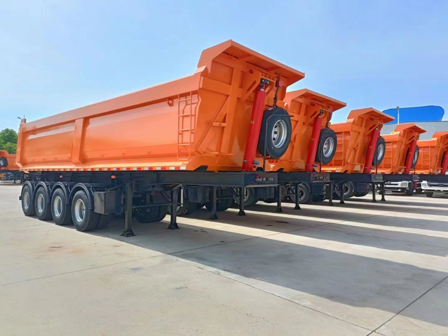 4 Axles Dump Semi Trailer siap dikirim