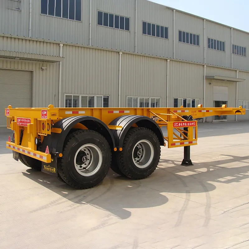 20ft 2-poros balung semi trailer karo 19 inch Landing Gear