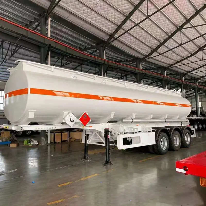 40000l Carbon Steel Oil Tanker Semi Trailer karo 4 kompartemen