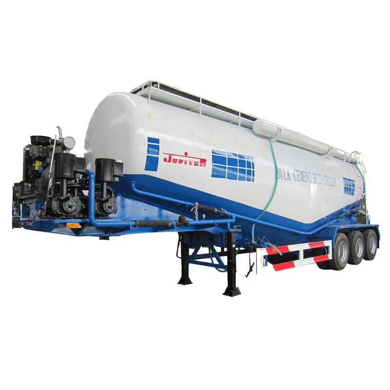 40cbm Bulk Cement Tank Semi Trailer karo Air Compressor