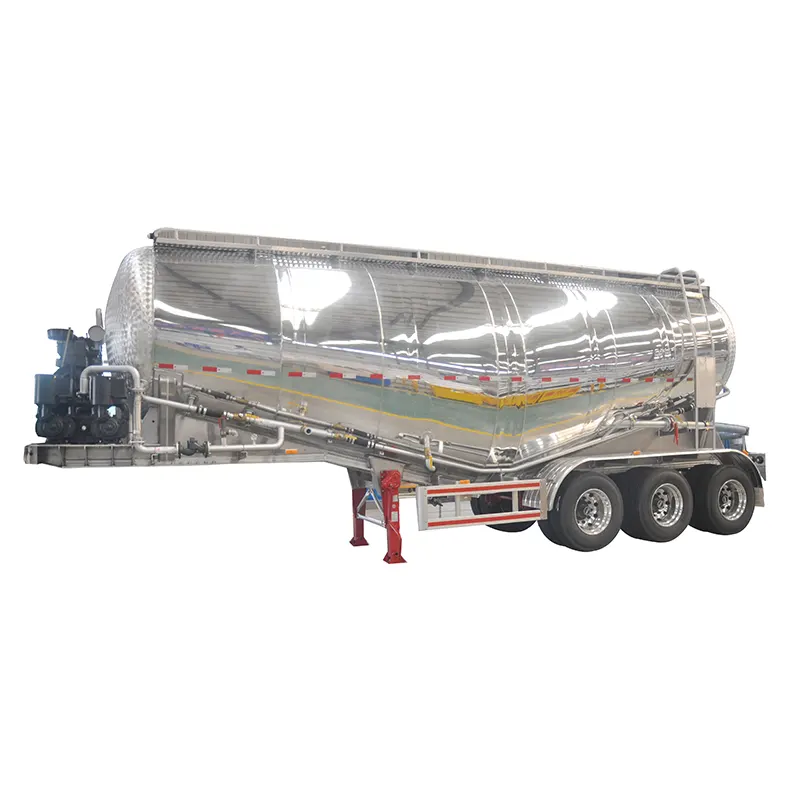 40cbm Bulk Cement Tanker Semi Trailer karo Sistem Daya 42kw