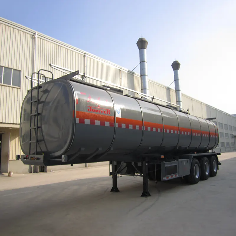 45cbm 45000l Carbon Steel Oil Tanker Semi Trailer karo 5 Kompartemen