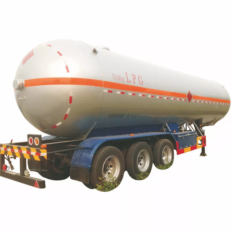 Semitrailer Tangki Lpg 3 As 50cbm kanthi As Fuwa Kapasitas 50cbm