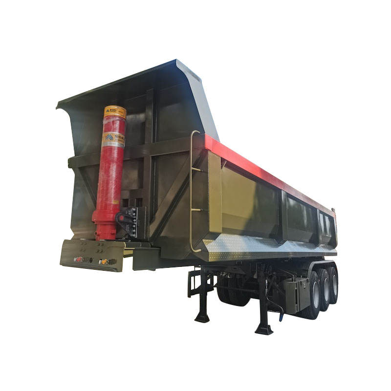 Tugas sing abot 3 gandar sampeyan mbentuk treler Dumper Semi kanthi sistem hidrolik fuwa axle axle