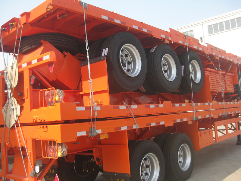 Tanzania jinis 40ft 3 as flatbed semi trailer produsen supplier eksportir