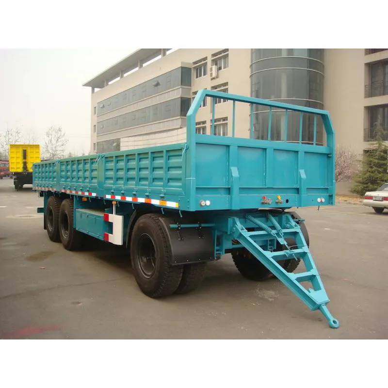 Tri-poros Dropside Drawbar Trailer kanggo Bulk Cargo